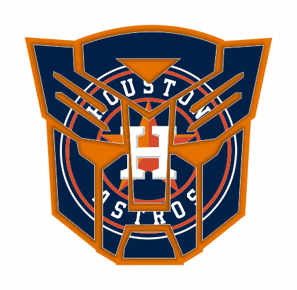 Autobots Houston Astros logo vinyl decal